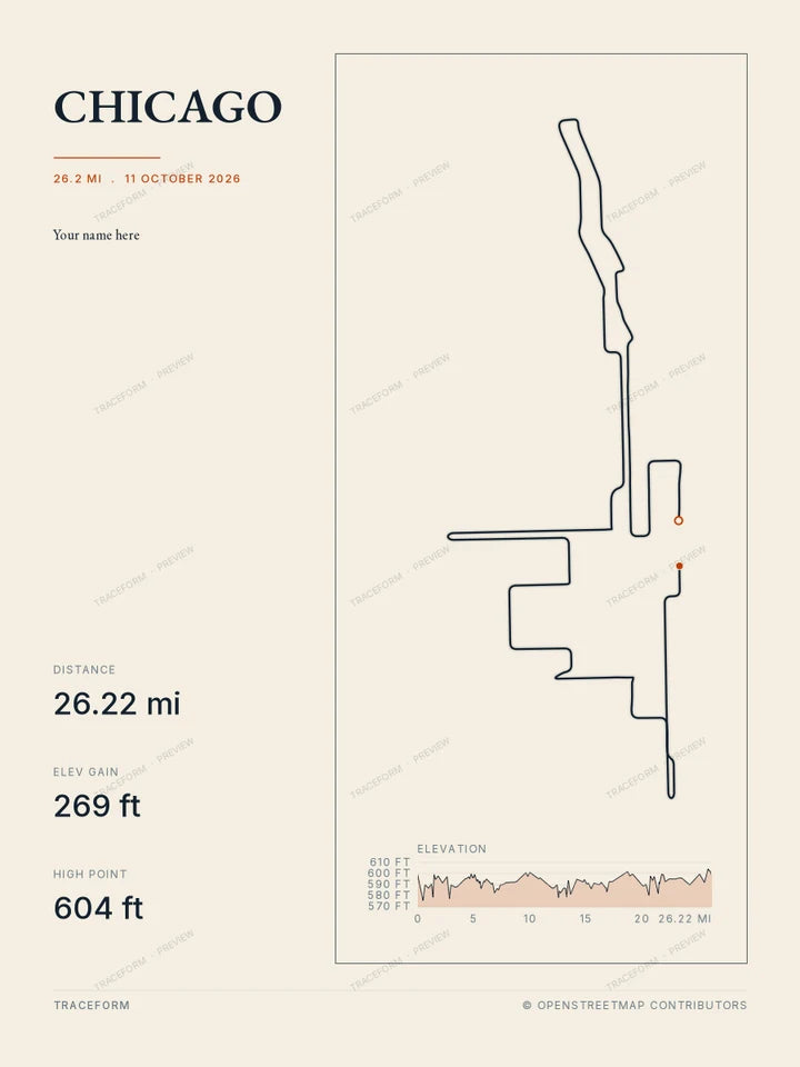 Chicago – example course print