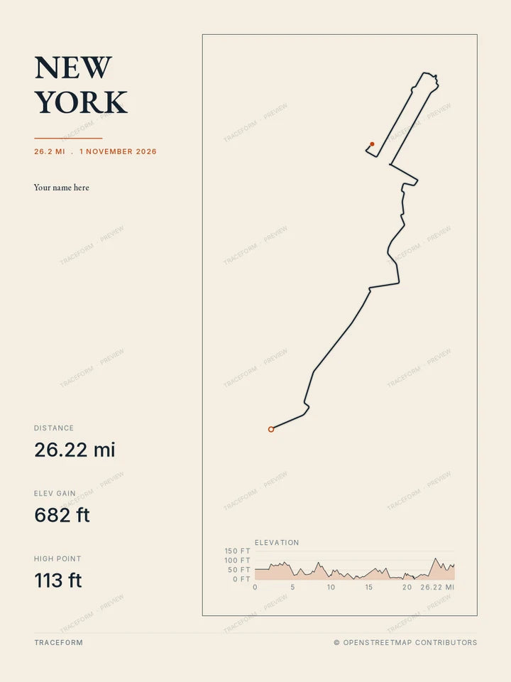 New York – example course print